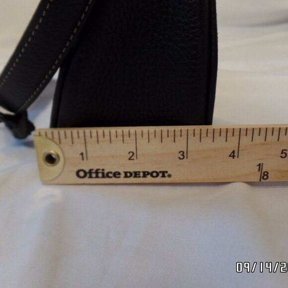 Brighton Black Leather and Suede Handbag Very Nice Condition Burgundy Interior - Picture 9 of 16